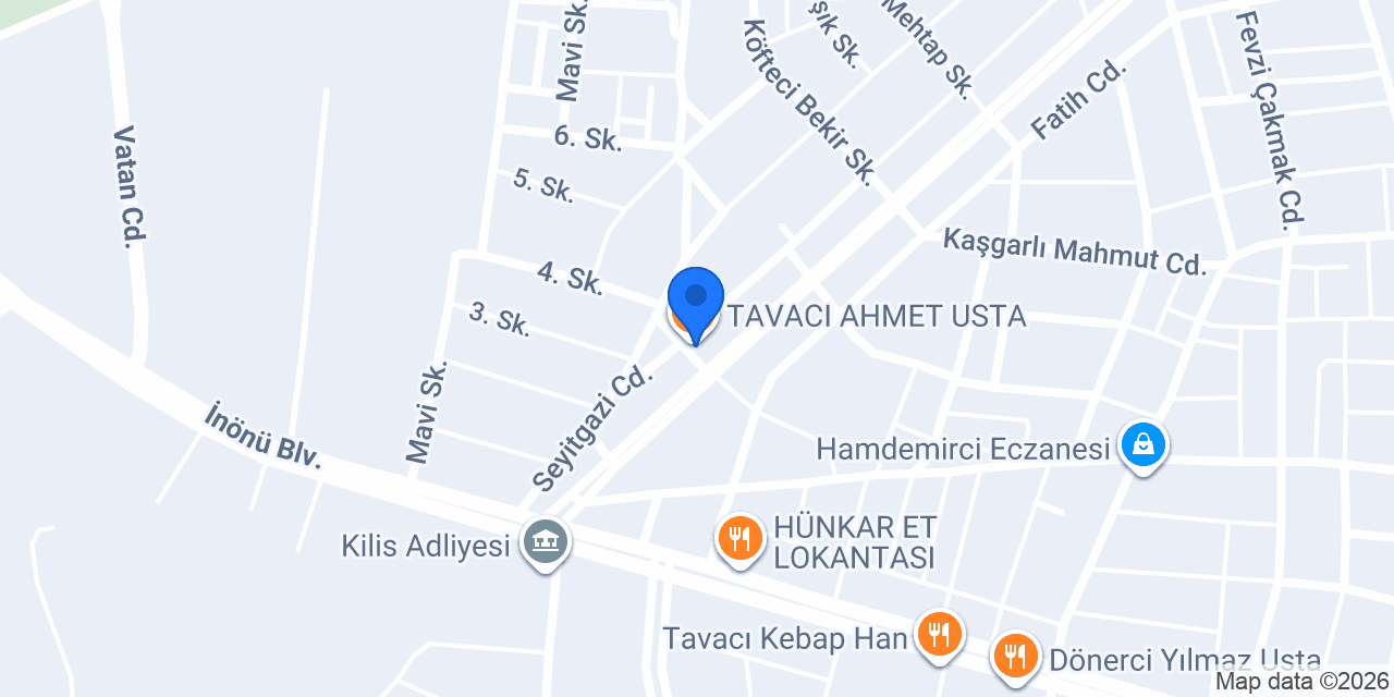 TAVACI AHMET USTA konumu