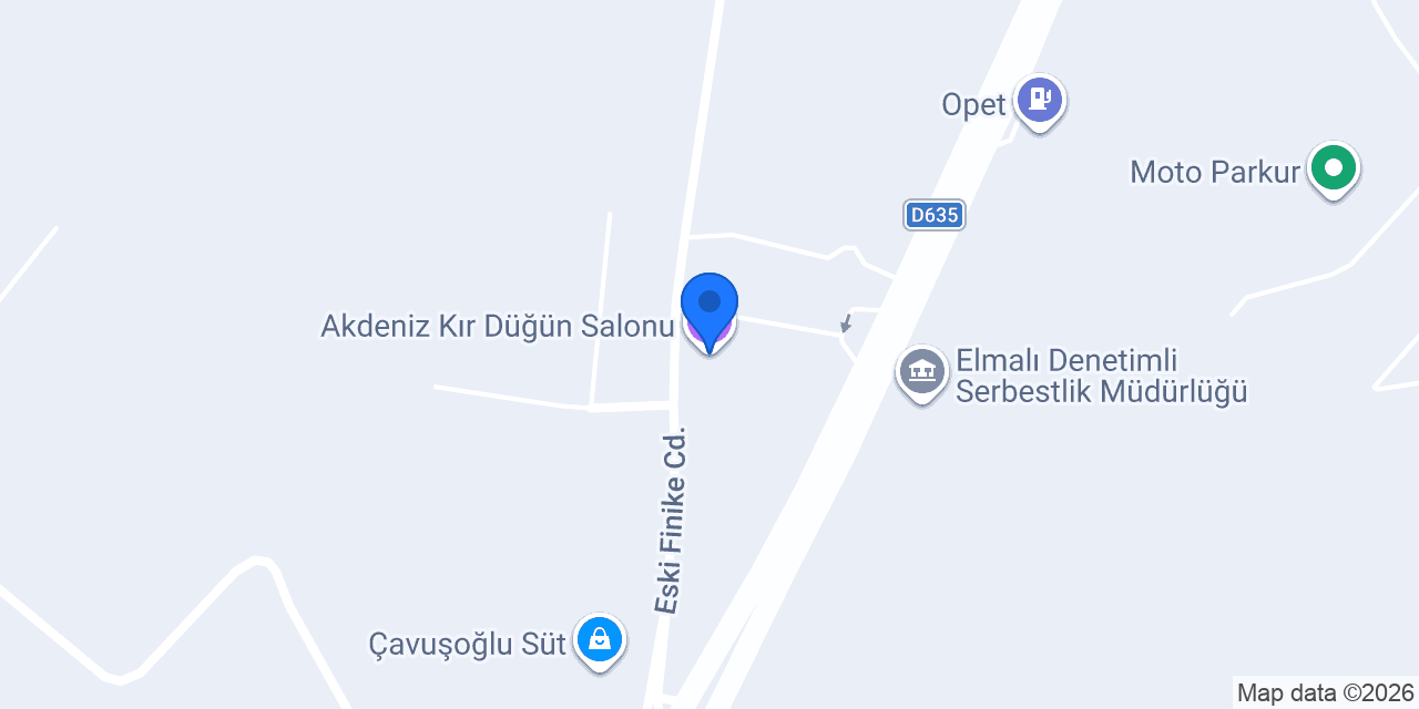 Akdeniz Kır Düğün Salonu konumu