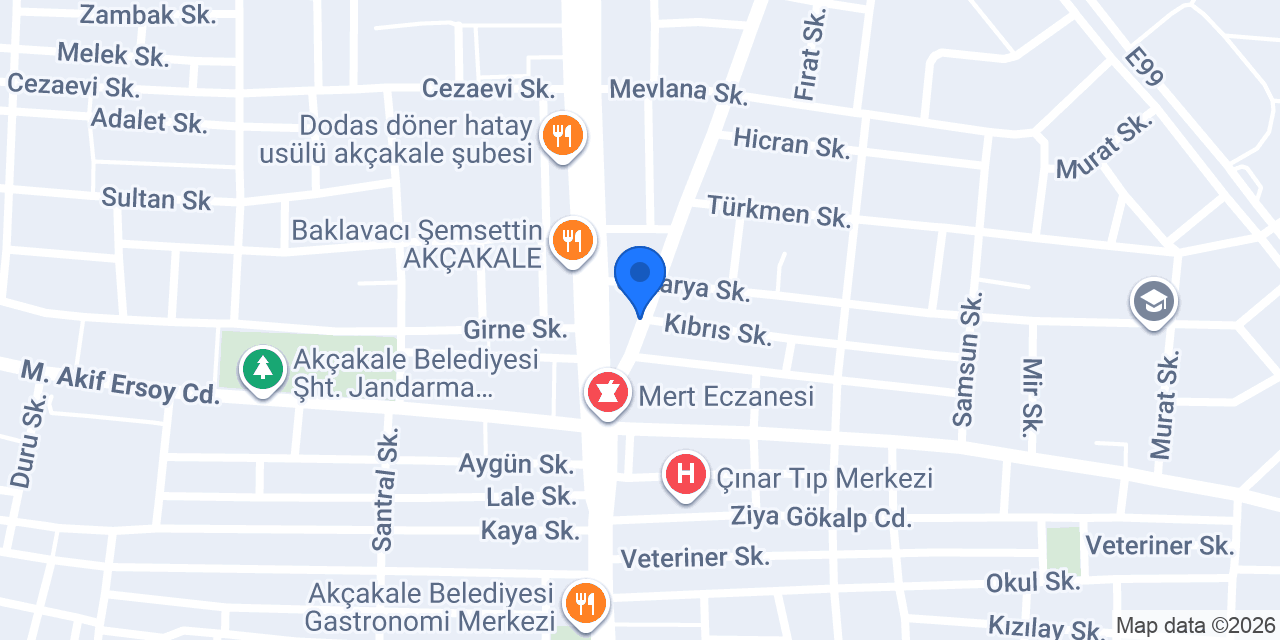 Öz armaş fırını konumu