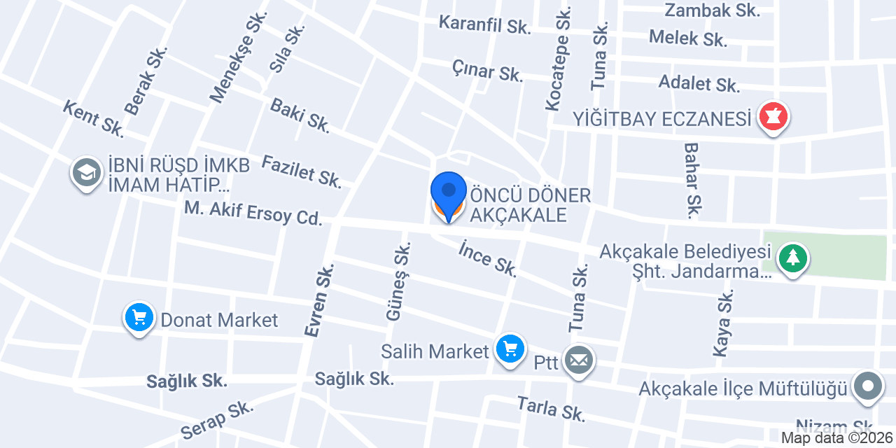 ÖNCÜ DÖNER AKÇAKALE konumu