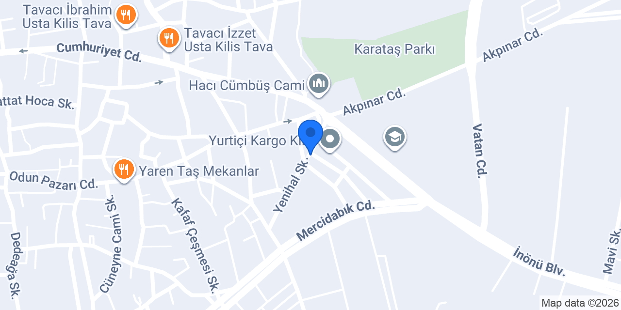 UPS KARGO KİLİS ŞUBESİ konumu