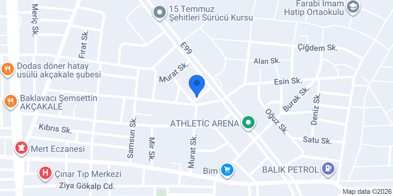 Akçakale camcı ve sineklik konumu