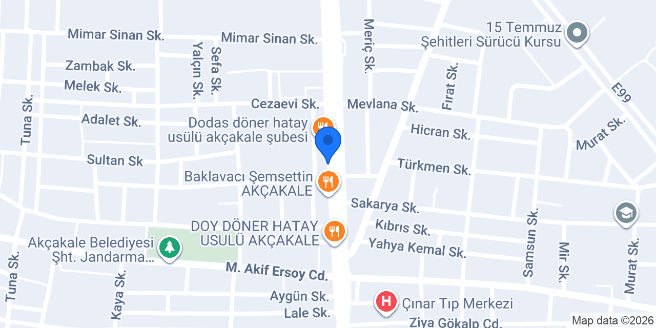 ÜSTÜNLER BAKLAVA konumu