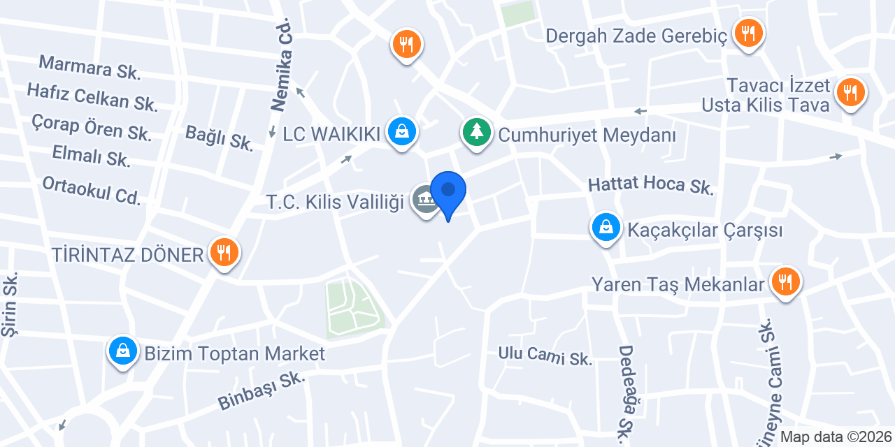 Halkbank Kilis Şubesi konumu
