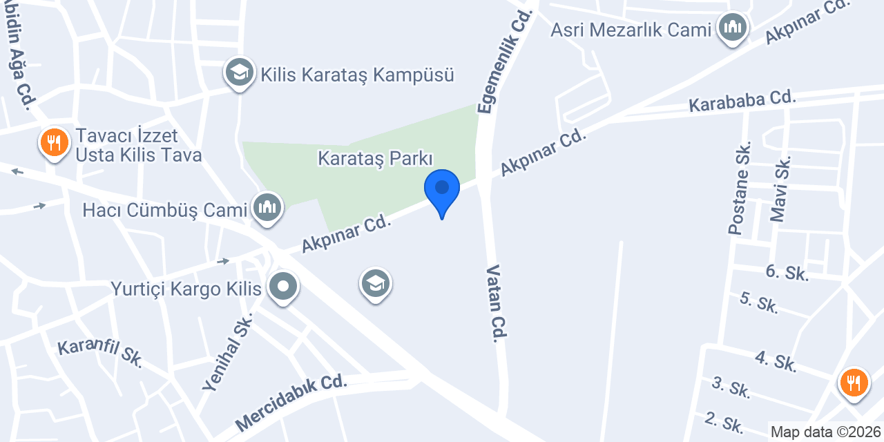 Kilis Vergi Dairesi konumu