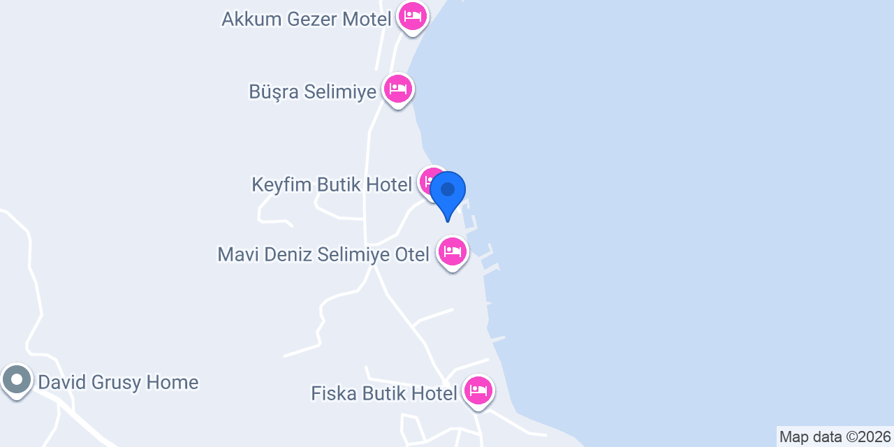 Çoban Otel Selimiye konumu