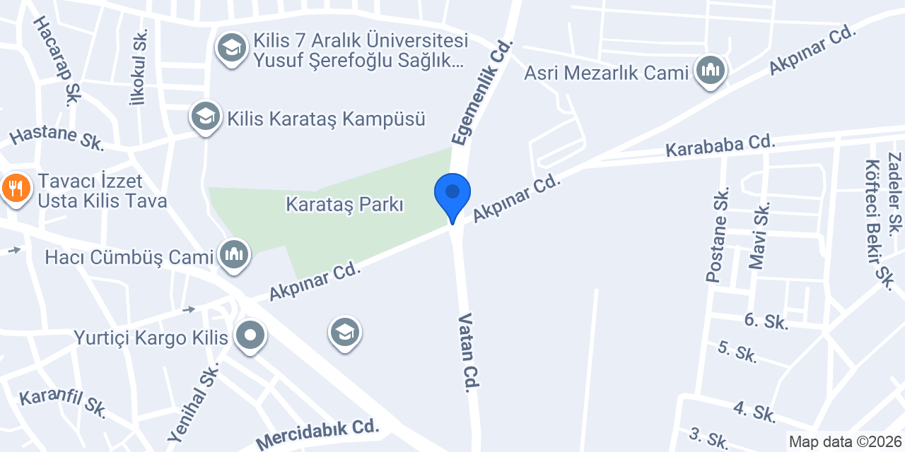 Kilis Defterdarlığı konumu