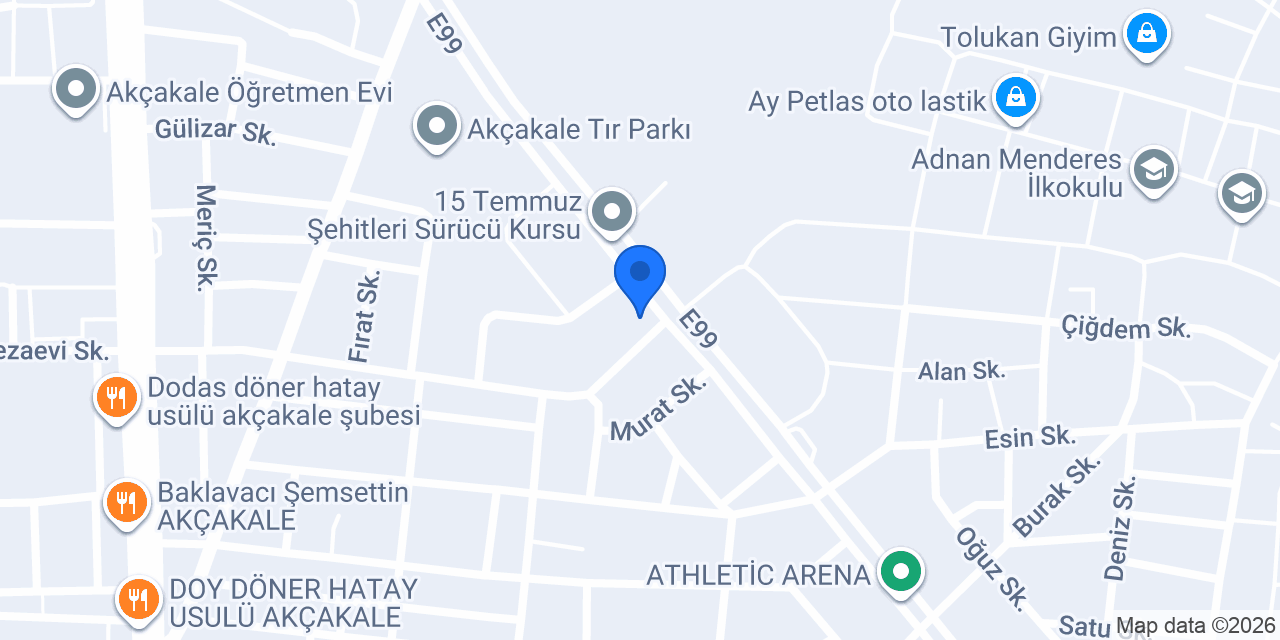 Yeşil restorant konumu