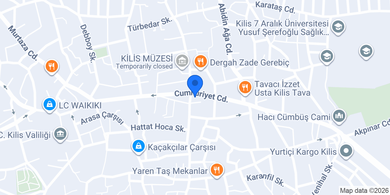 Kilis Çınar Büfe konumu