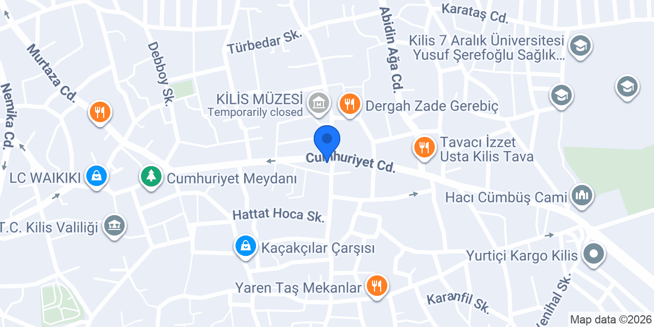 Garanti BBVA Kilis Şubesi konumu