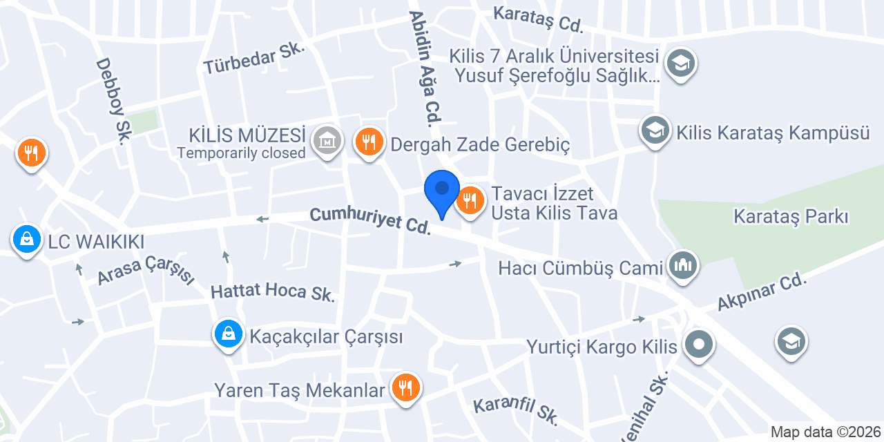 DenizBank Kilis Şubesi konumu