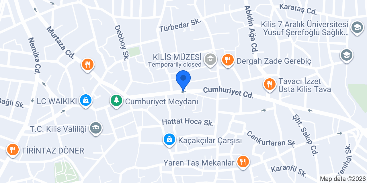 VakıfBank Kilis Şubesi konumu