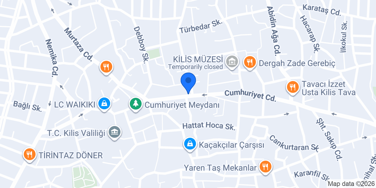 Kilis Web Tasarım Mehmet Ali Sıcakoğlu konumu