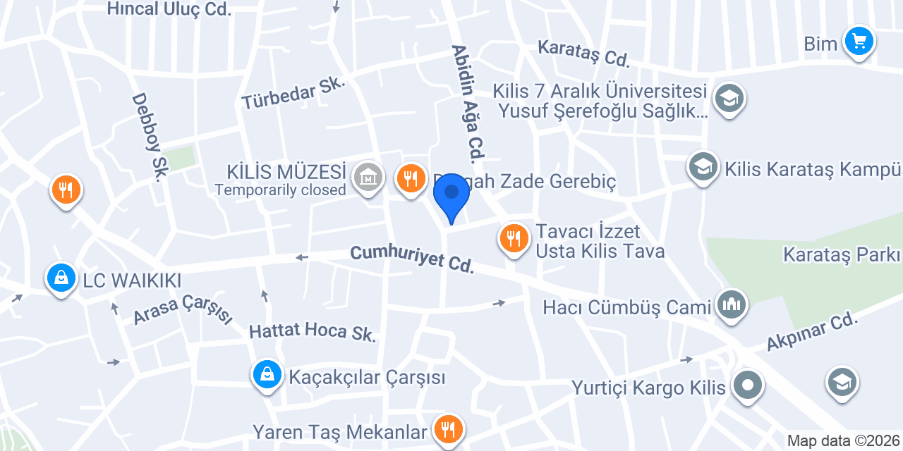 Tavacı İbrahim Usta Kilis Tava konumu