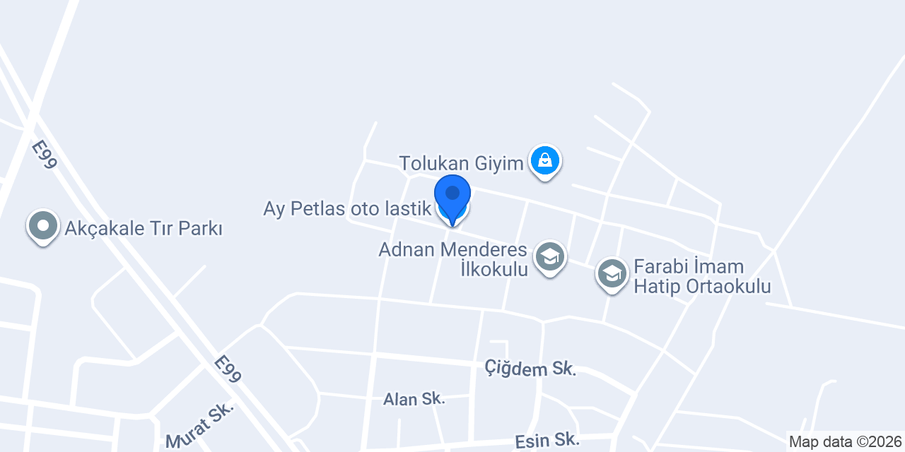 Ay Petlas oto lastik konumu