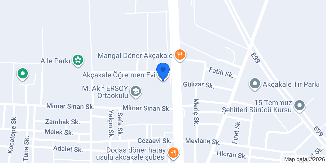 Akçakale Öğretmen Evi konumu
