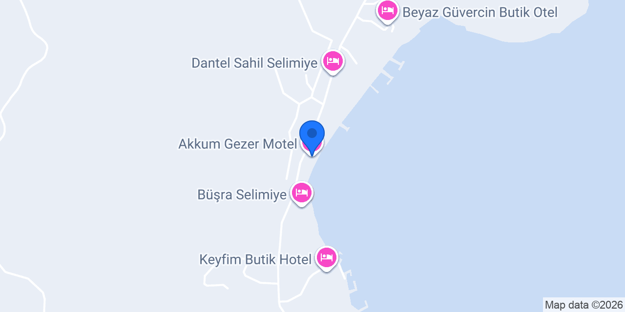 Akkum Gezer Motel konumu