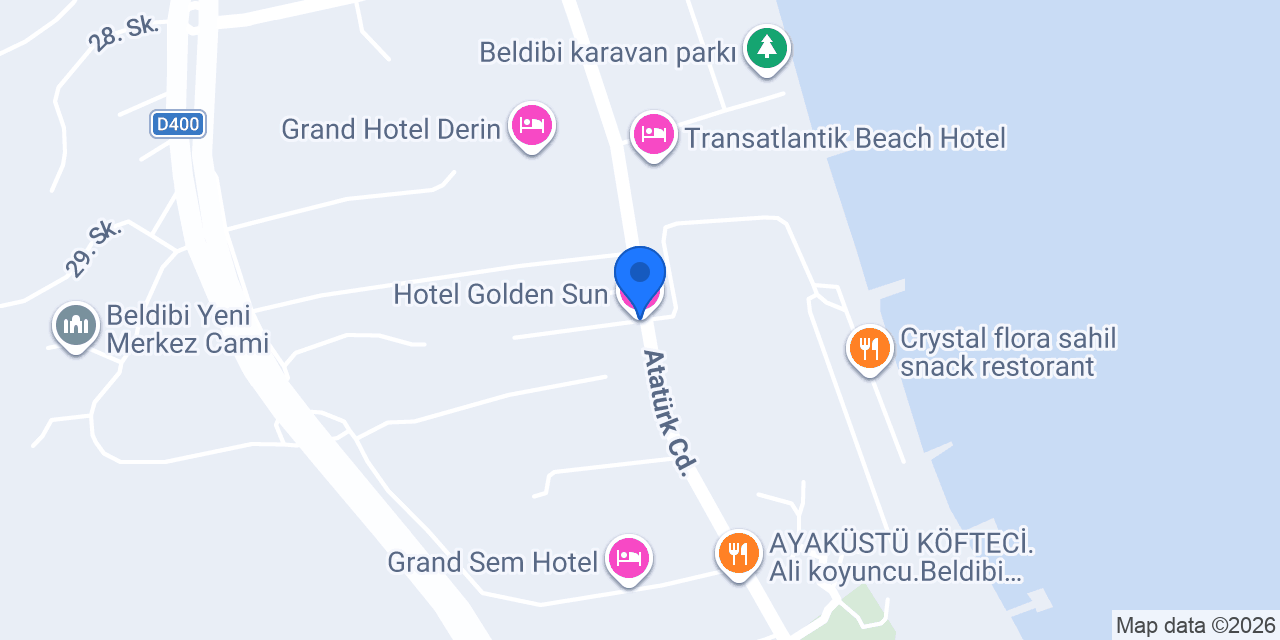 Hotel Golden Sun konumu
