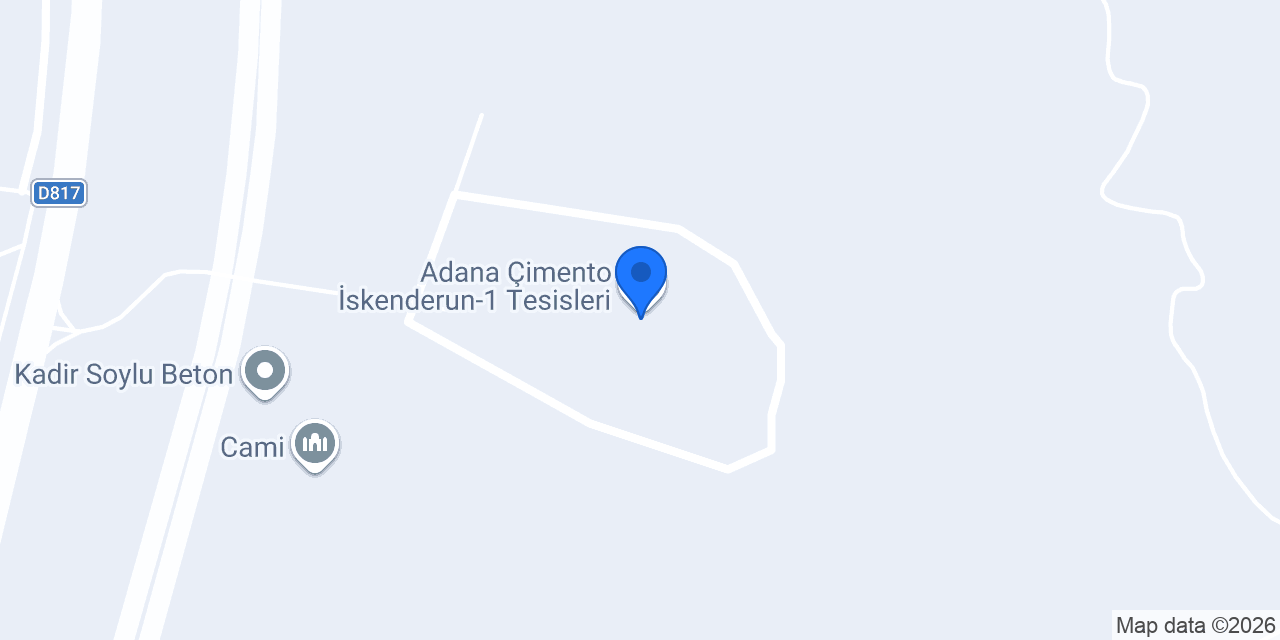 Adana Çimento İskenderun-1 Tesisleri konumu