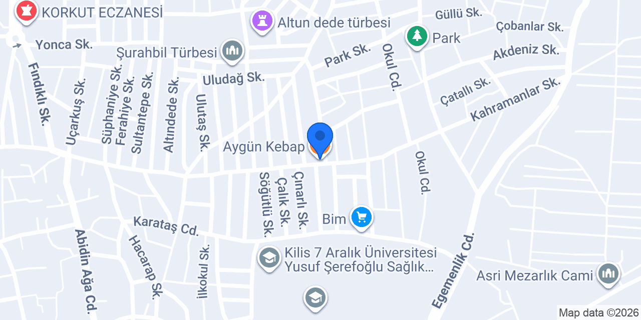 Aygün Kebap konumu