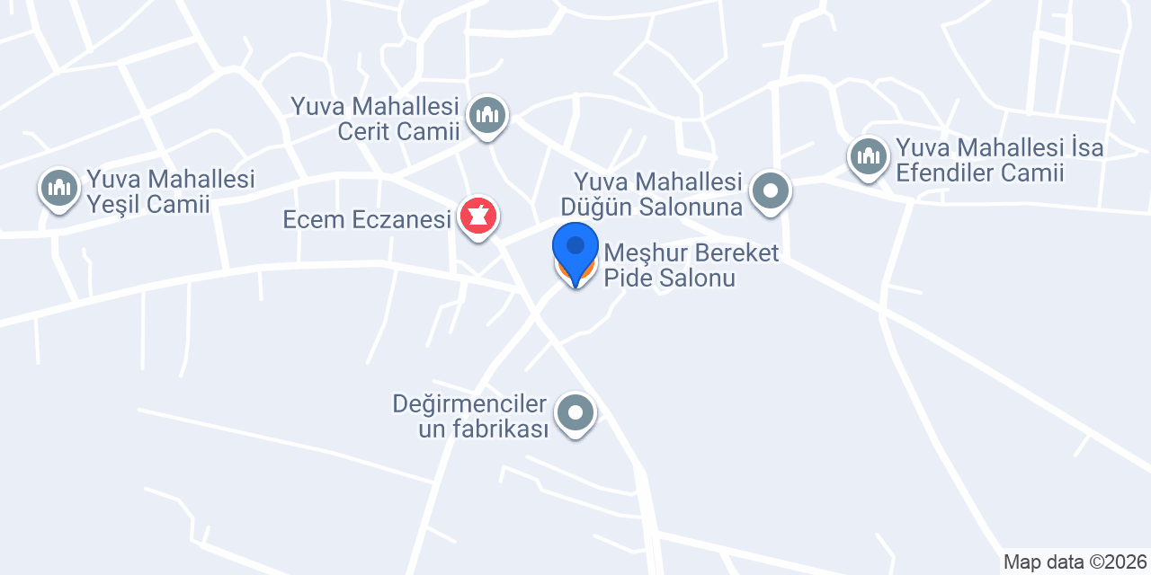 Meşhur Bereket Pide Salonu konumu