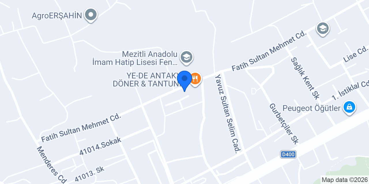 Pasaport Pizza Mezitli konumu