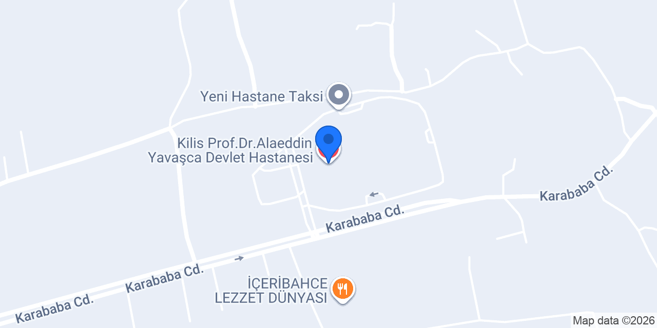 Kilis Prof.Dr.Alaeddin Yavaşca Devlet Hastanesi konumu
