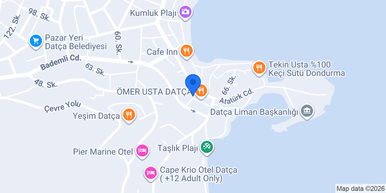 Datça Kılçık Balık Evi konumu