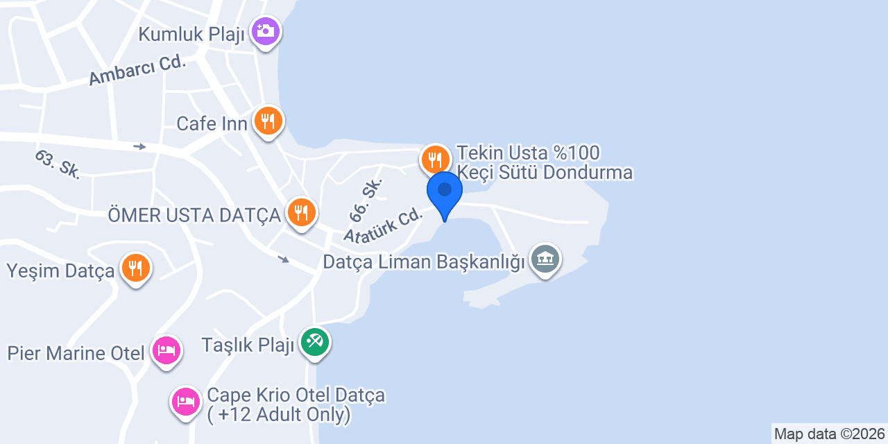 Ateş Bey Datça Tekne Turu konumu