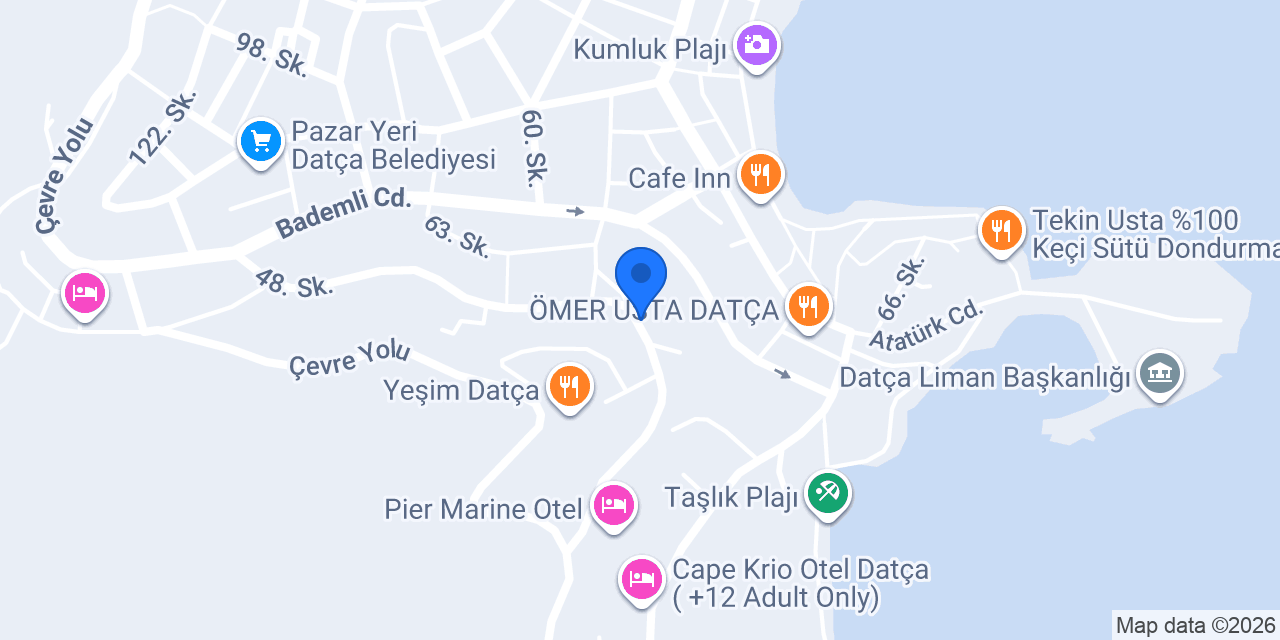 Panorama Villas Datça BAYÇAKIR konumu
