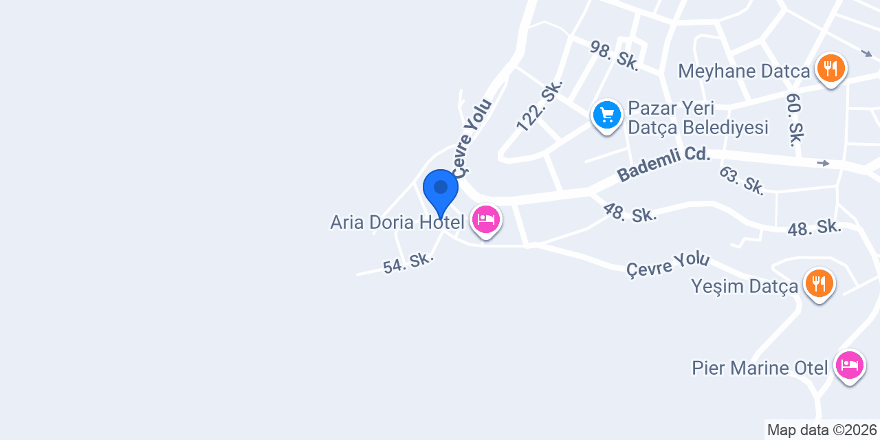 DATÇA Martı Suites Apart Otel konumu