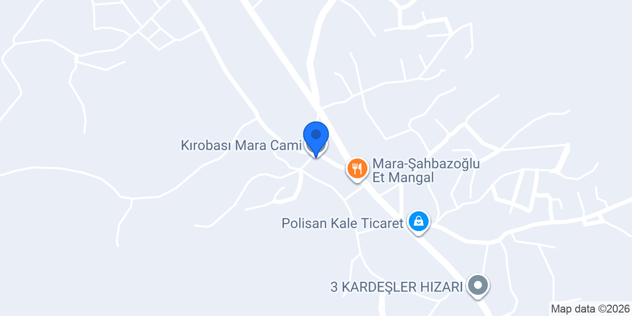 Kırobası Mara Cami konumu