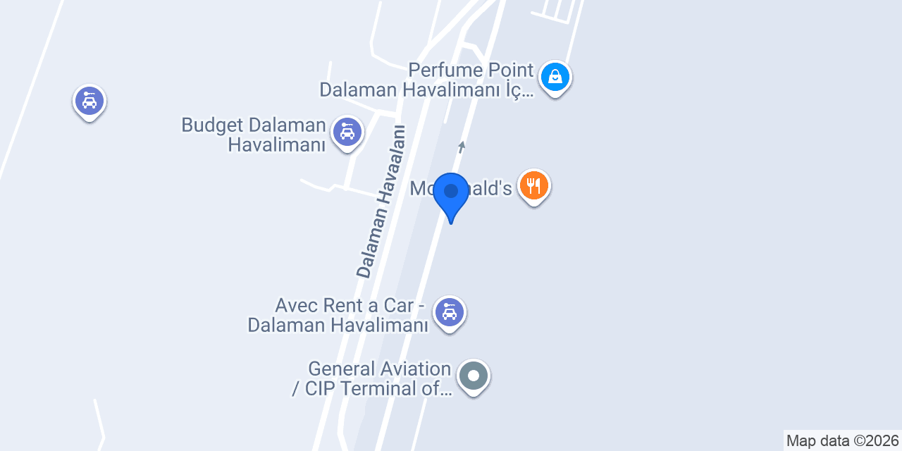 Avis - Dalaman Havalimanı Dış Hatlar Şubesi konumu