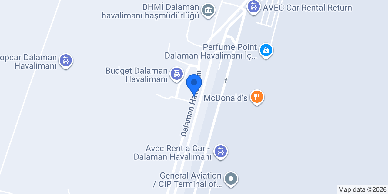 Dalaman Havalimanı Transfer - Çelikler Transfer konumu