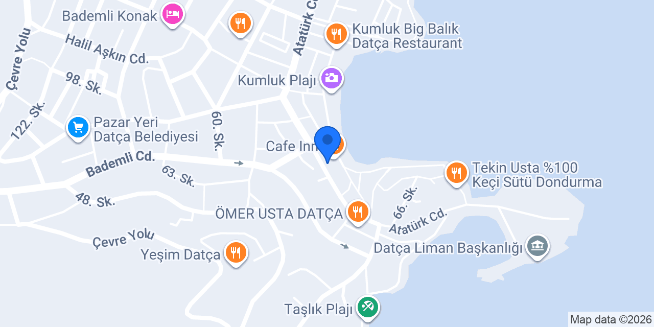 Datça Köy Ürünleri İskele konumu