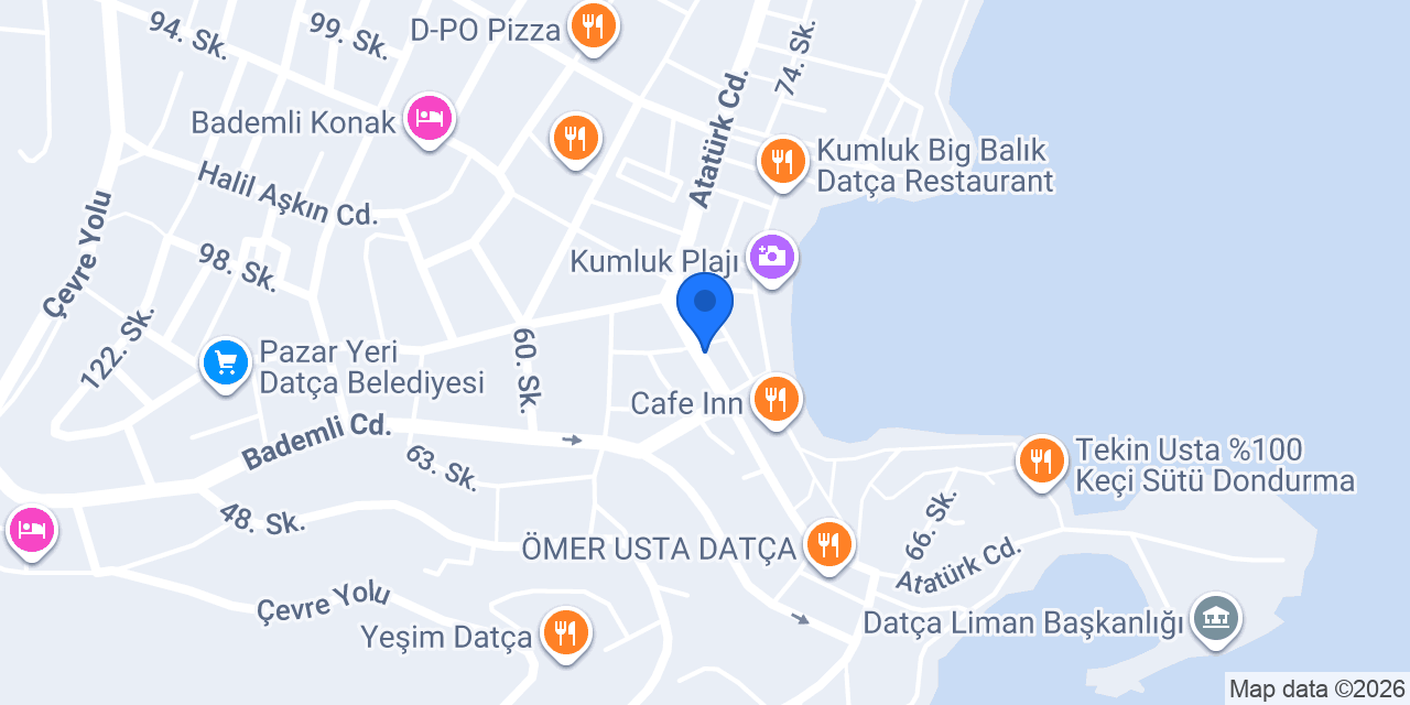 Meşhur datça badem kurabiyecisi konumu