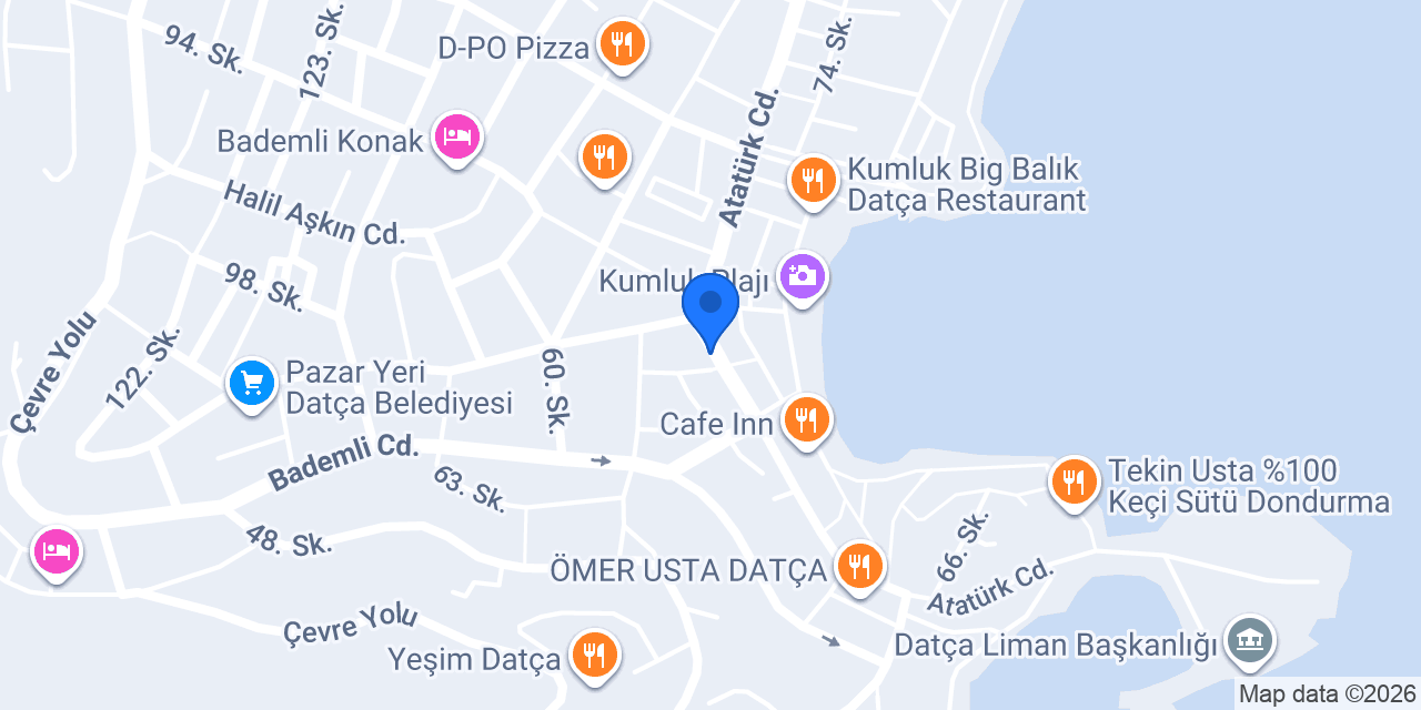 Ziraat Bankası Datça/Muğla Şubesi konumu