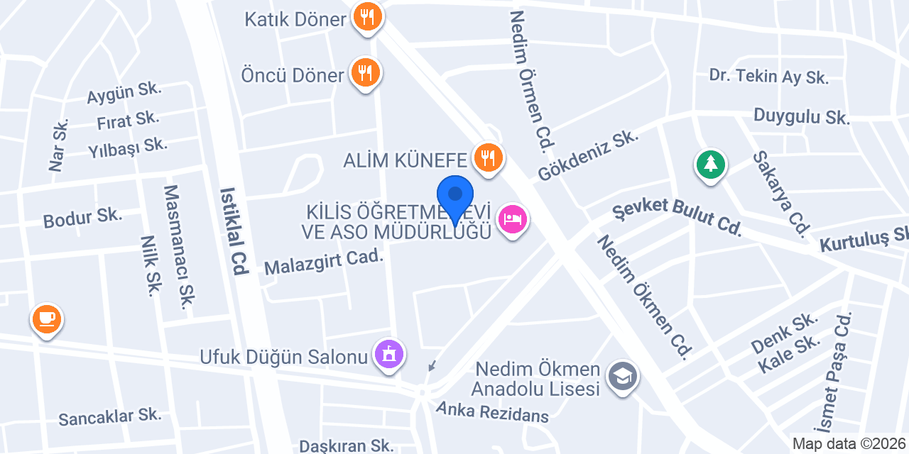 KilisTaksi 208 konumu