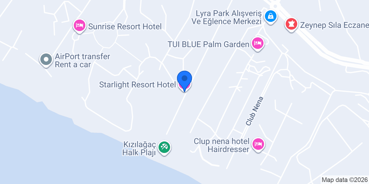 Starlight Resort Hotel konumu