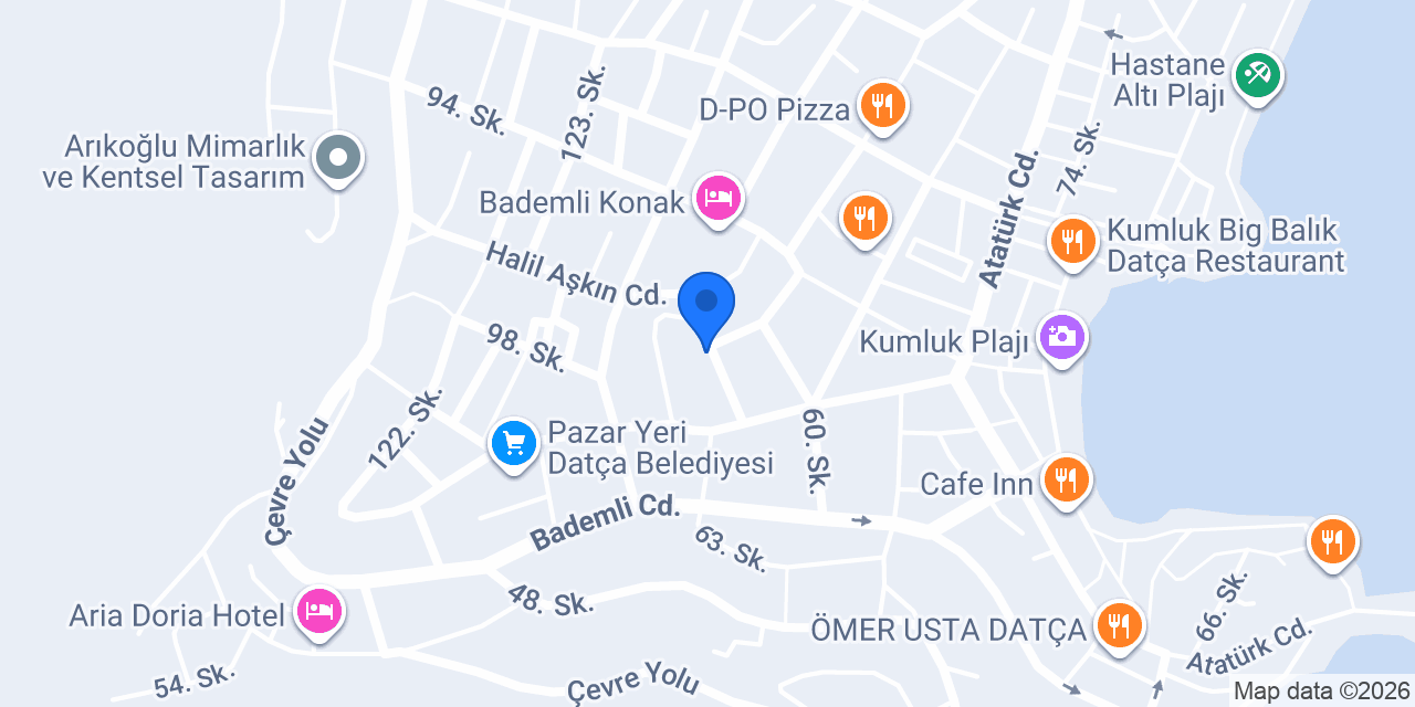 DATÇA BERK BUTİK PANSİYON konumu