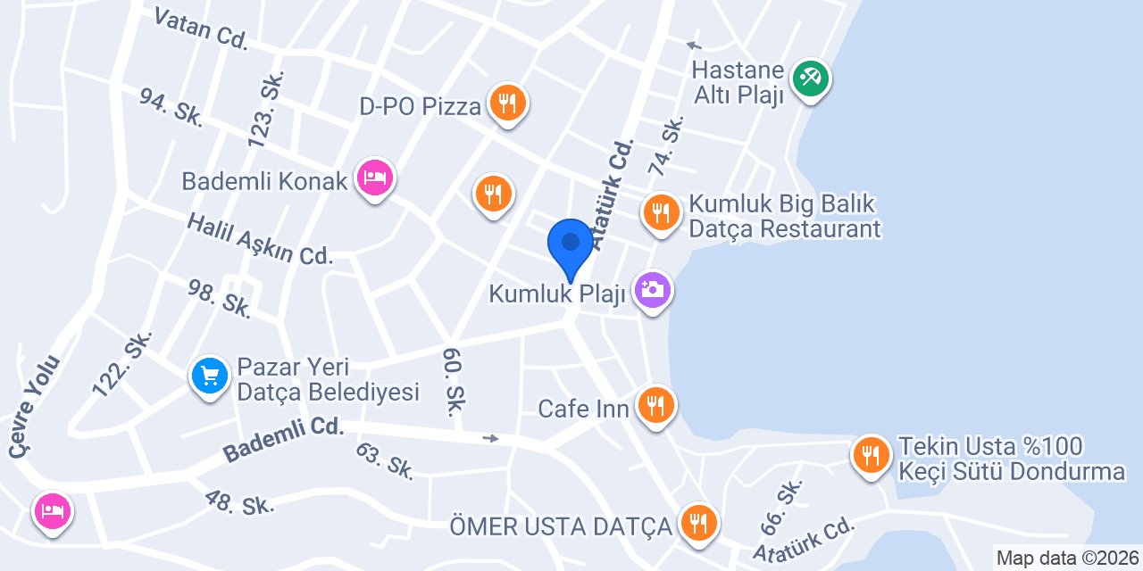 VakıfBank Datça Şubesi konumu