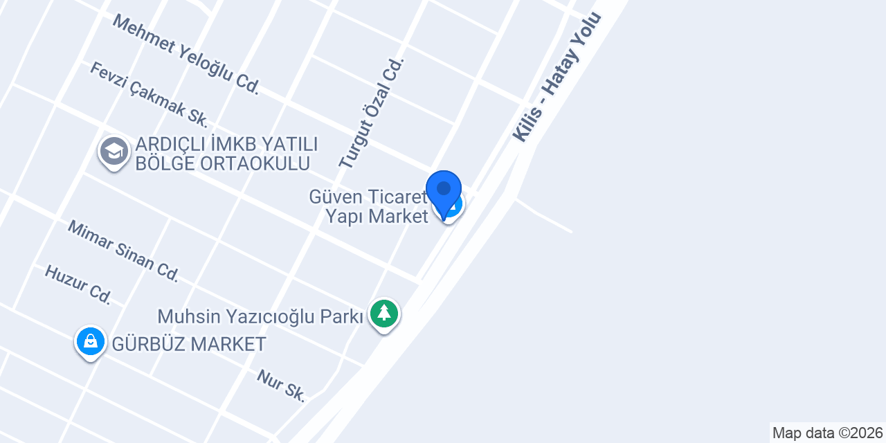 Güven Ticaret Yapı Market konumu