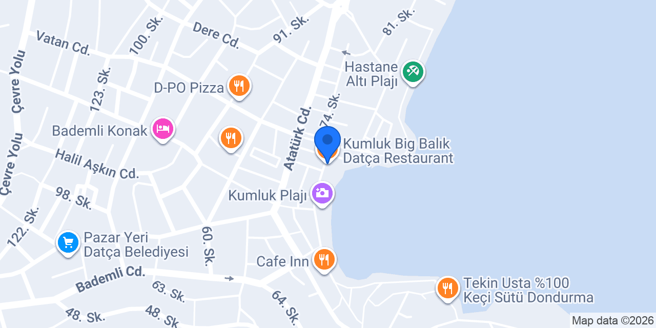 Kumluk Big Balık Datça Restaurant konumu