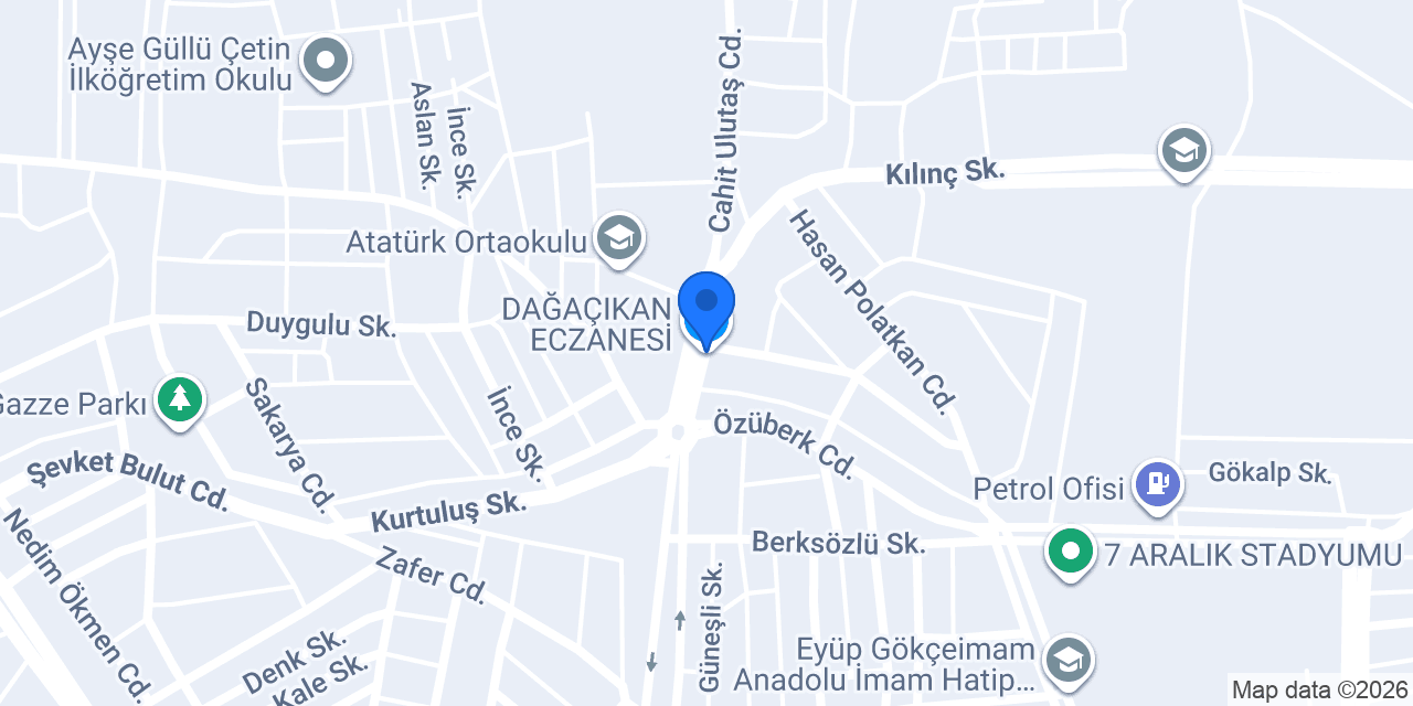 DAĞAÇIKAN ECZANESİ konumu