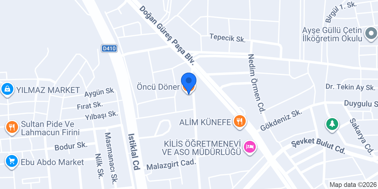 Öncü Döner konumu