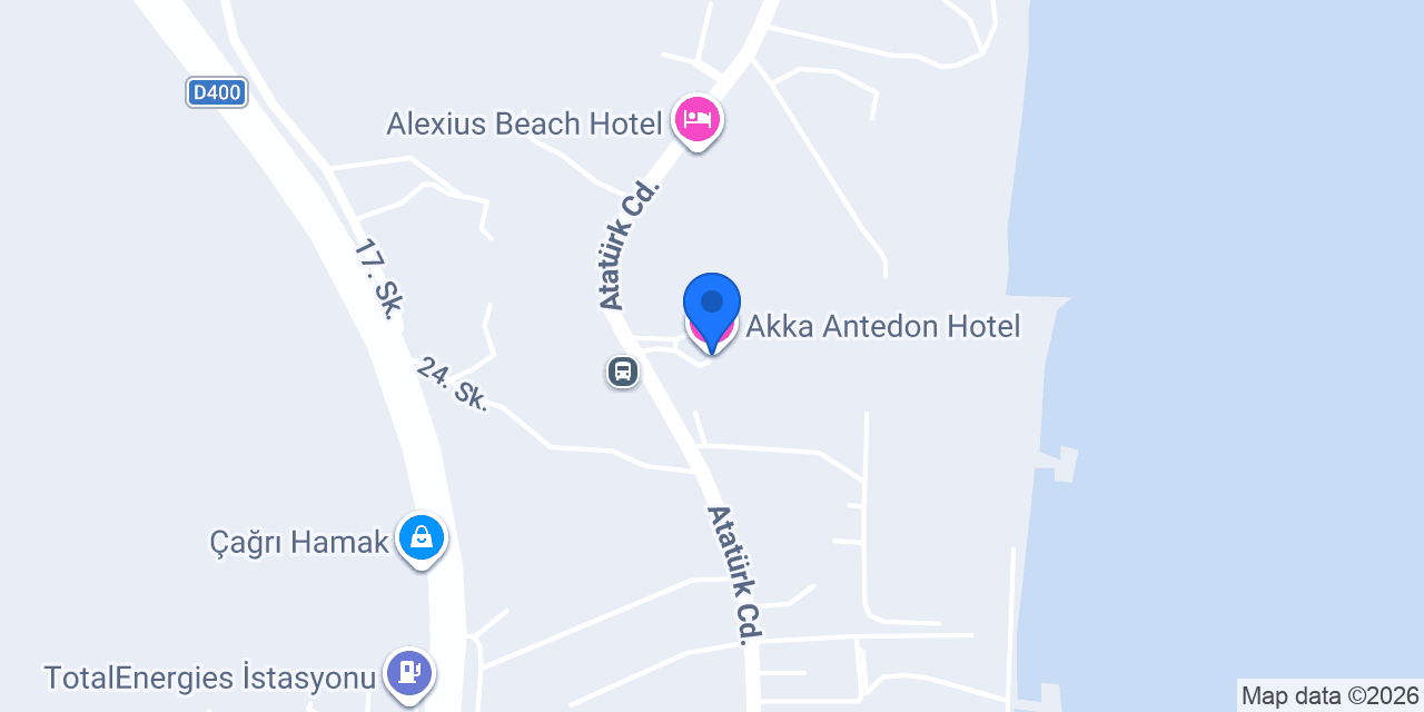 Akka Antedon Hotel konumu