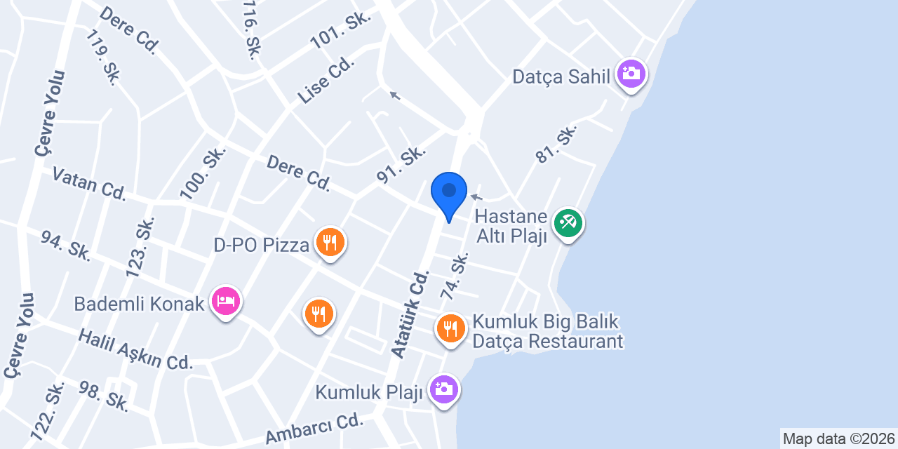 Türkiye İş Bankası Datça/Muğla Şubesi konumu