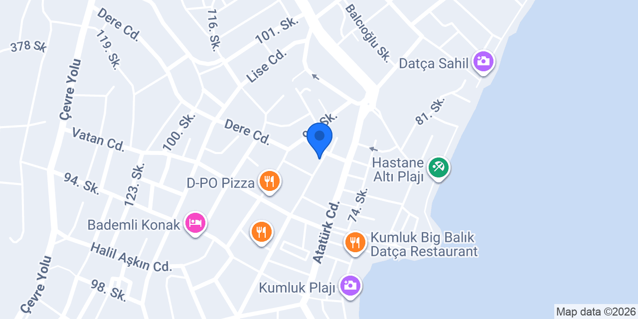 Hatay Döner Datça konumu