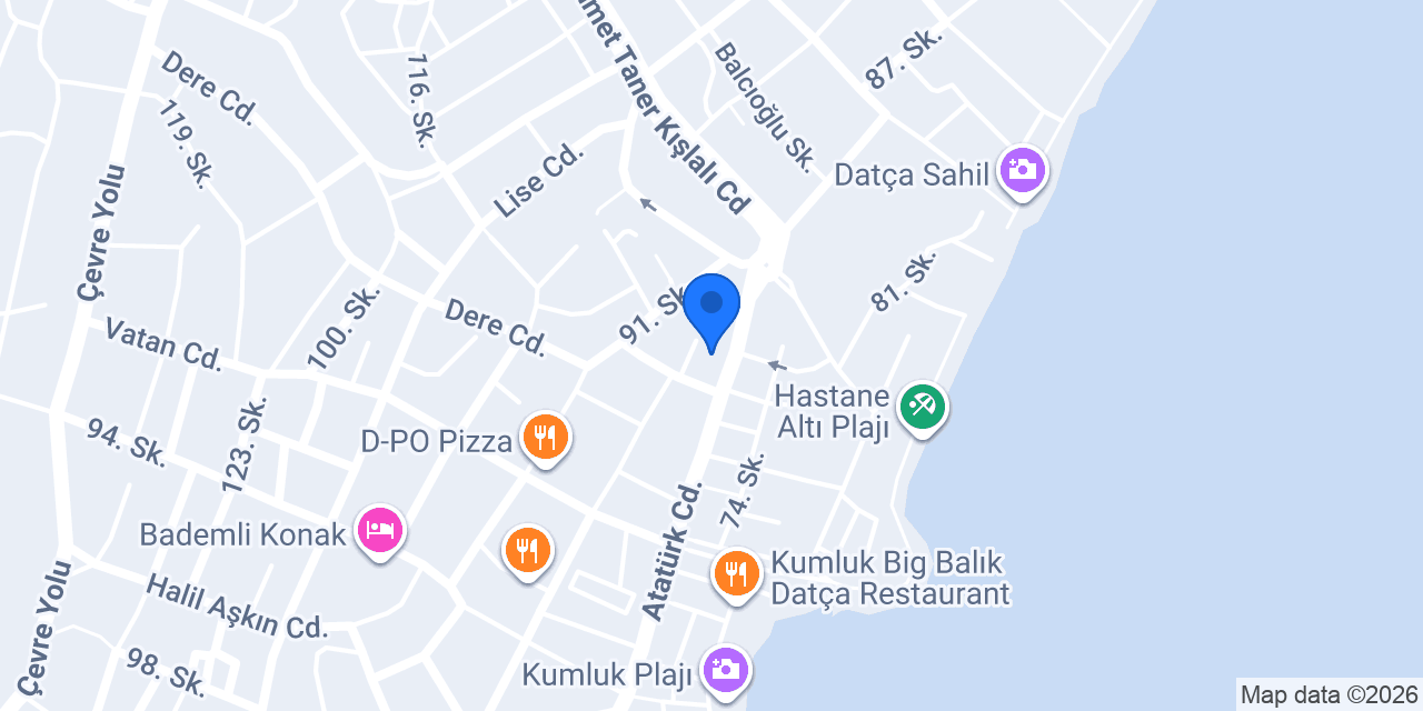 Garanti BBVA Datça Şubesi konumu