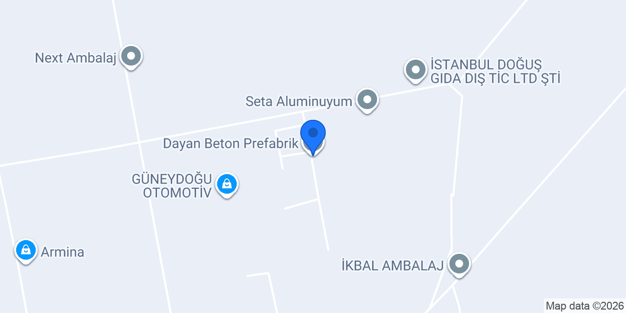 Dayan Beton Prefabrik konumu